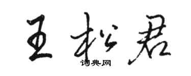 骆恒光王松君行书个性签名怎么写