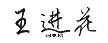 骆恒光王进花行书个性签名怎么写