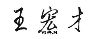 骆恒光王宏才行书个性签名怎么写