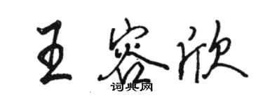 骆恒光王容欣行书个性签名怎么写