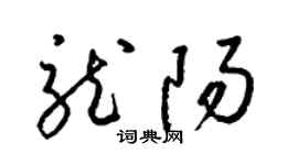 梁锦英龙阳草书个性签名怎么写