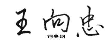 骆恒光王向忠行书个性签名怎么写