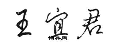 骆恒光王宜君行书个性签名怎么写