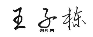 骆恒光王子栋行书个性签名怎么写
