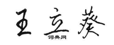骆恒光王立葵行书个性签名怎么写
