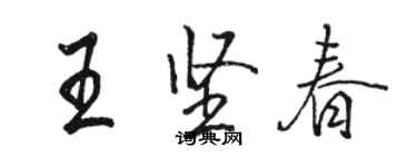 骆恒光王坚春行书个性签名怎么写
