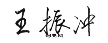 骆恒光王振冲行书个性签名怎么写