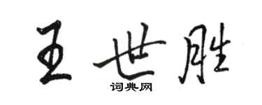 骆恒光王世胜行书个性签名怎么写