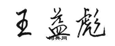 骆恒光王益彪行书个性签名怎么写