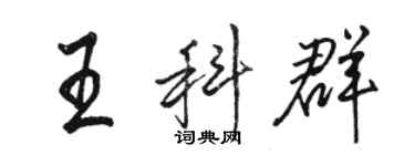 骆恒光王科群行书个性签名怎么写
