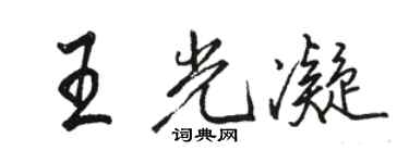 骆恒光王光凝行书个性签名怎么写