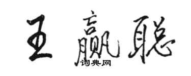 骆恒光王赢聪行书个性签名怎么写