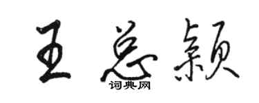 骆恒光王总颖行书个性签名怎么写