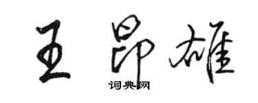 骆恒光王昂雄行书个性签名怎么写
