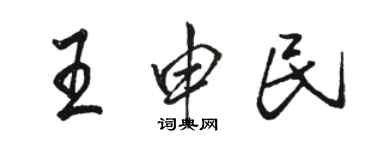 骆恒光王申民行书个性签名怎么写