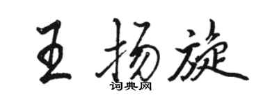 骆恒光王扬旋行书个性签名怎么写