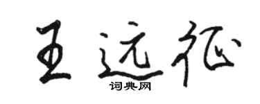 骆恒光王远征行书个性签名怎么写