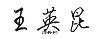 骆恒光王英昆行书个性签名怎么写