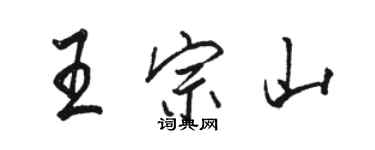 骆恒光王宗山行书个性签名怎么写
