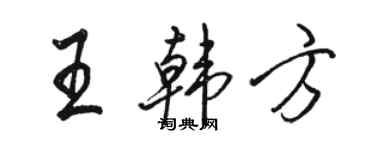 骆恒光王韩方行书个性签名怎么写