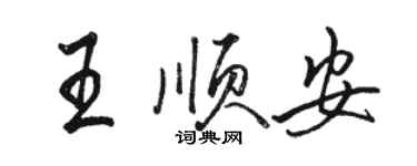 骆恒光王顺安行书个性签名怎么写