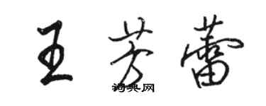 骆恒光王芳蕾行书个性签名怎么写