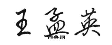 骆恒光王孟英行书个性签名怎么写