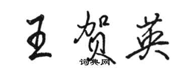 骆恒光王贺英行书个性签名怎么写