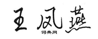 骆恒光王凤燕行书个性签名怎么写