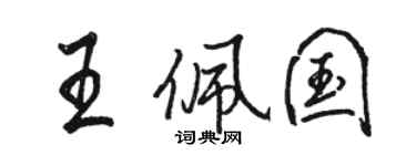 骆恒光王佩国行书个性签名怎么写