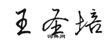 骆恒光王圣培行书个性签名怎么写