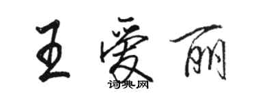 骆恒光王爱丽行书个性签名怎么写