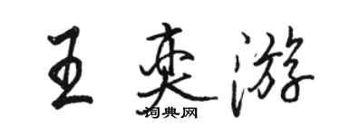 骆恒光王奕游行书个性签名怎么写
