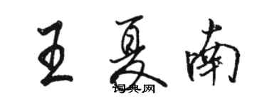 骆恒光王夏南行书个性签名怎么写