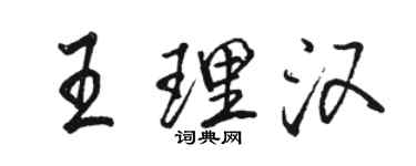 骆恒光王理汉行书个性签名怎么写