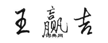 骆恒光王赢吉行书个性签名怎么写
