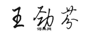 骆恒光王劲芬行书个性签名怎么写