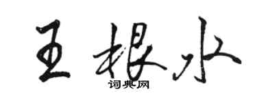骆恒光王根水行书个性签名怎么写