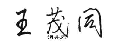 骆恒光王茂同行书个性签名怎么写