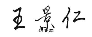骆恒光王景仁行书个性签名怎么写