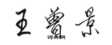 骆恒光王曾景行书个性签名怎么写