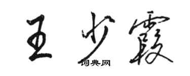 骆恒光王少霞行书个性签名怎么写