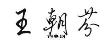 骆恒光王朝芬行书个性签名怎么写