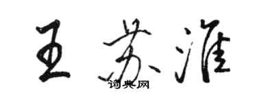 骆恒光王苏淮行书个性签名怎么写