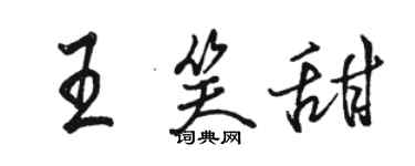 骆恒光王笑甜行书个性签名怎么写