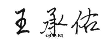 骆恒光王承佑行书个性签名怎么写