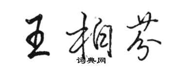 骆恒光王柏芬行书个性签名怎么写