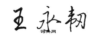 骆恒光王永韧行书个性签名怎么写