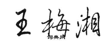 骆恒光王梅湘行书个性签名怎么写