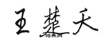 骆恒光王楚夭行书个性签名怎么写